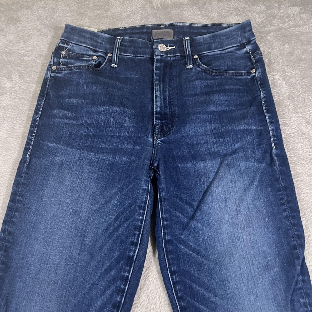 Mother Jeans Womens 27 Blue Dark Wash Skinny Stretch Denim Mid Rise Classic - Picture 3 of 11